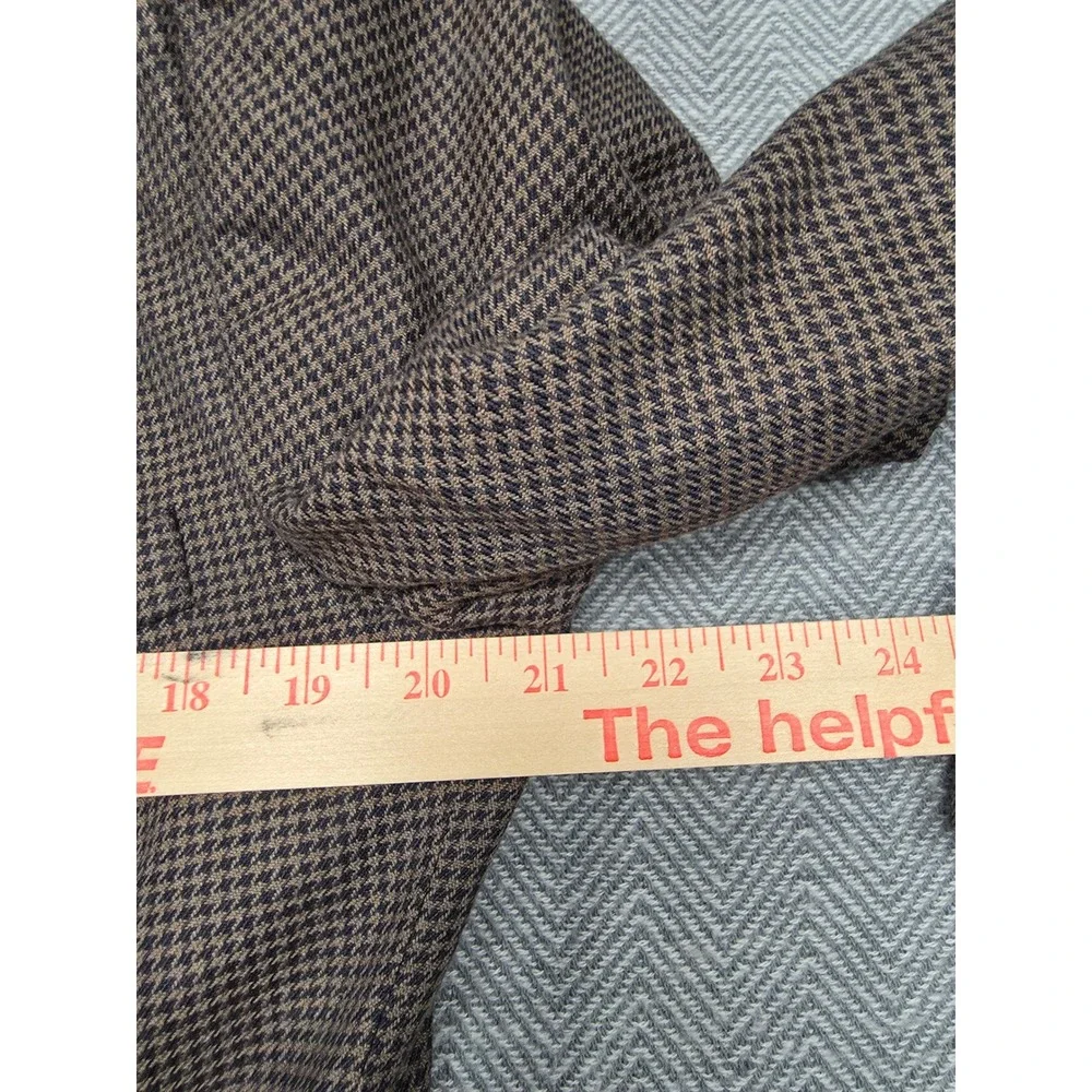 Robert Stock Mens Brown Houndstooth Blazer Sport Coat Two Button‎ Jacket Vintage